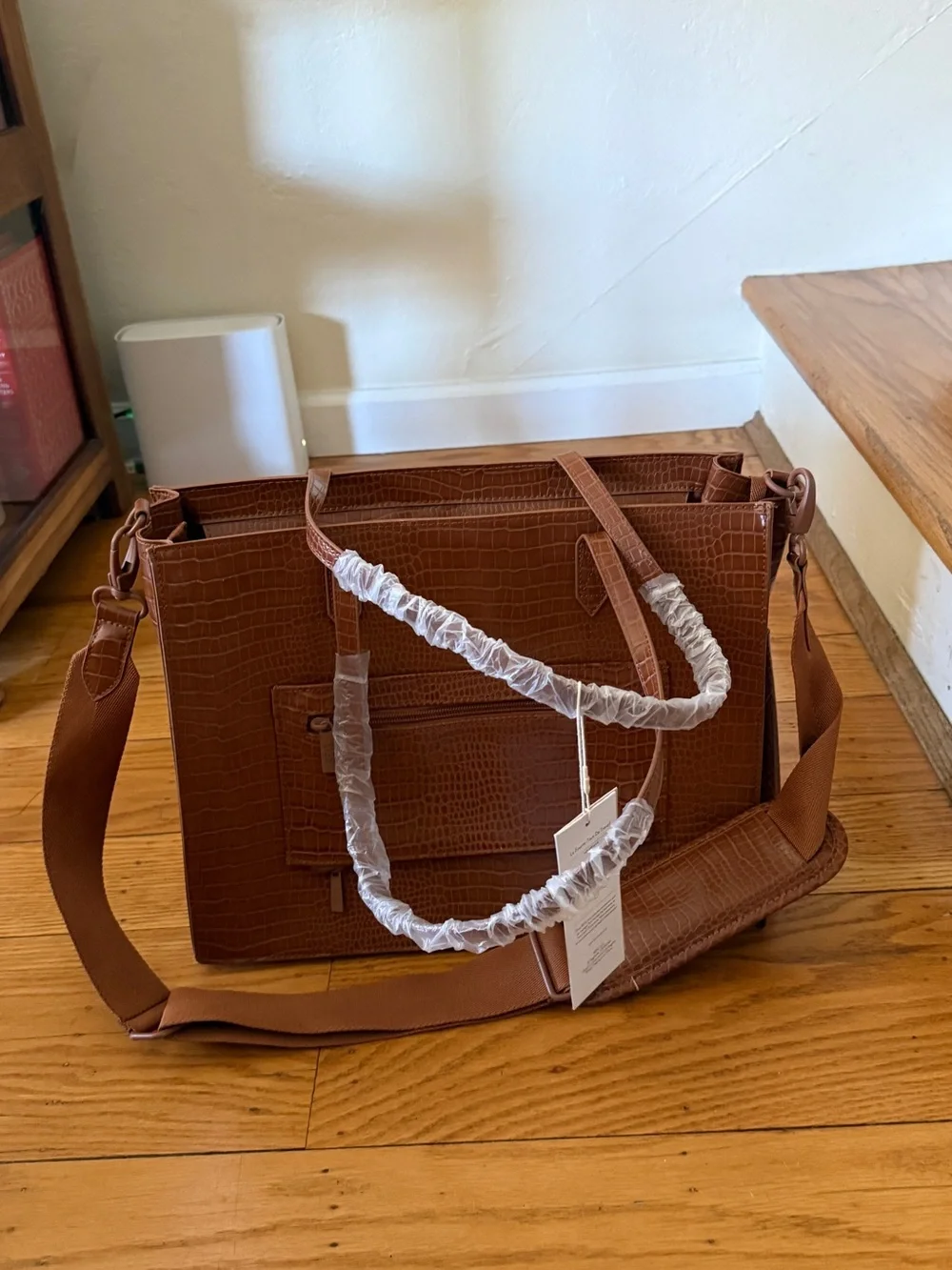 NWT BEIS | The Work Tote | Maple Croc - Picture 5 of 12